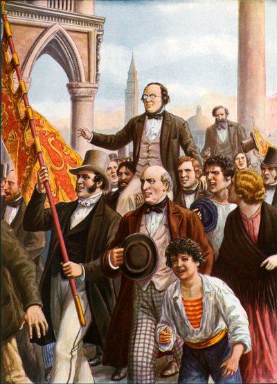 Daniele Manin y Niccolo Tommaseo liberados de prisión el 18 de marzo de 1848 de Tancredi Scarpelli